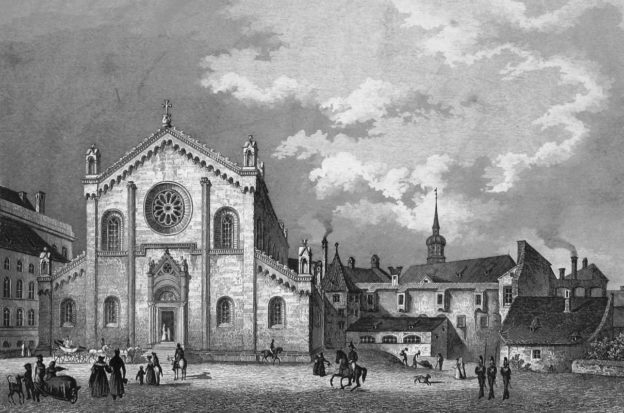 Allerheiligen Kirche München, Stich von 1838